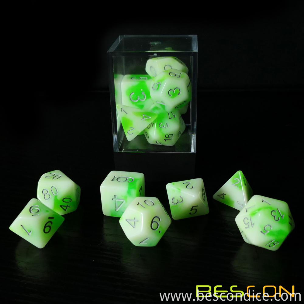 Luminous Jade Game Dice Set 6